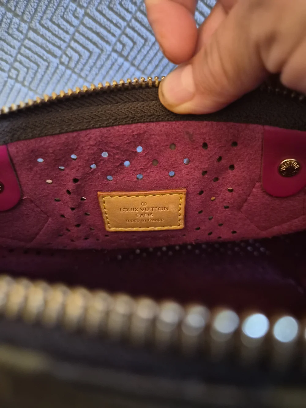 Louis Vuitton Brown Monogram Perforated Speedy with Tan Trim